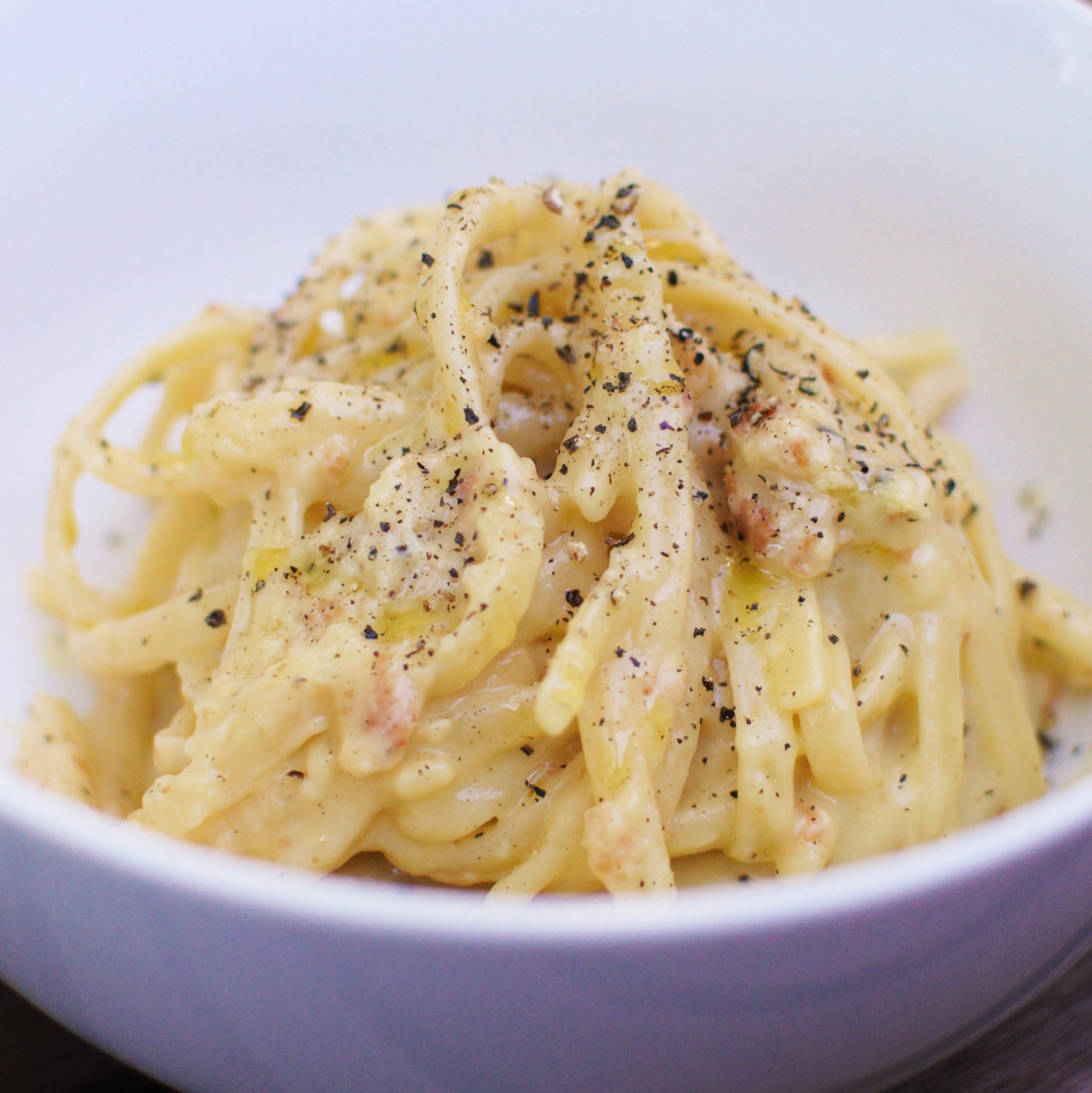 Plain pasta carbonara