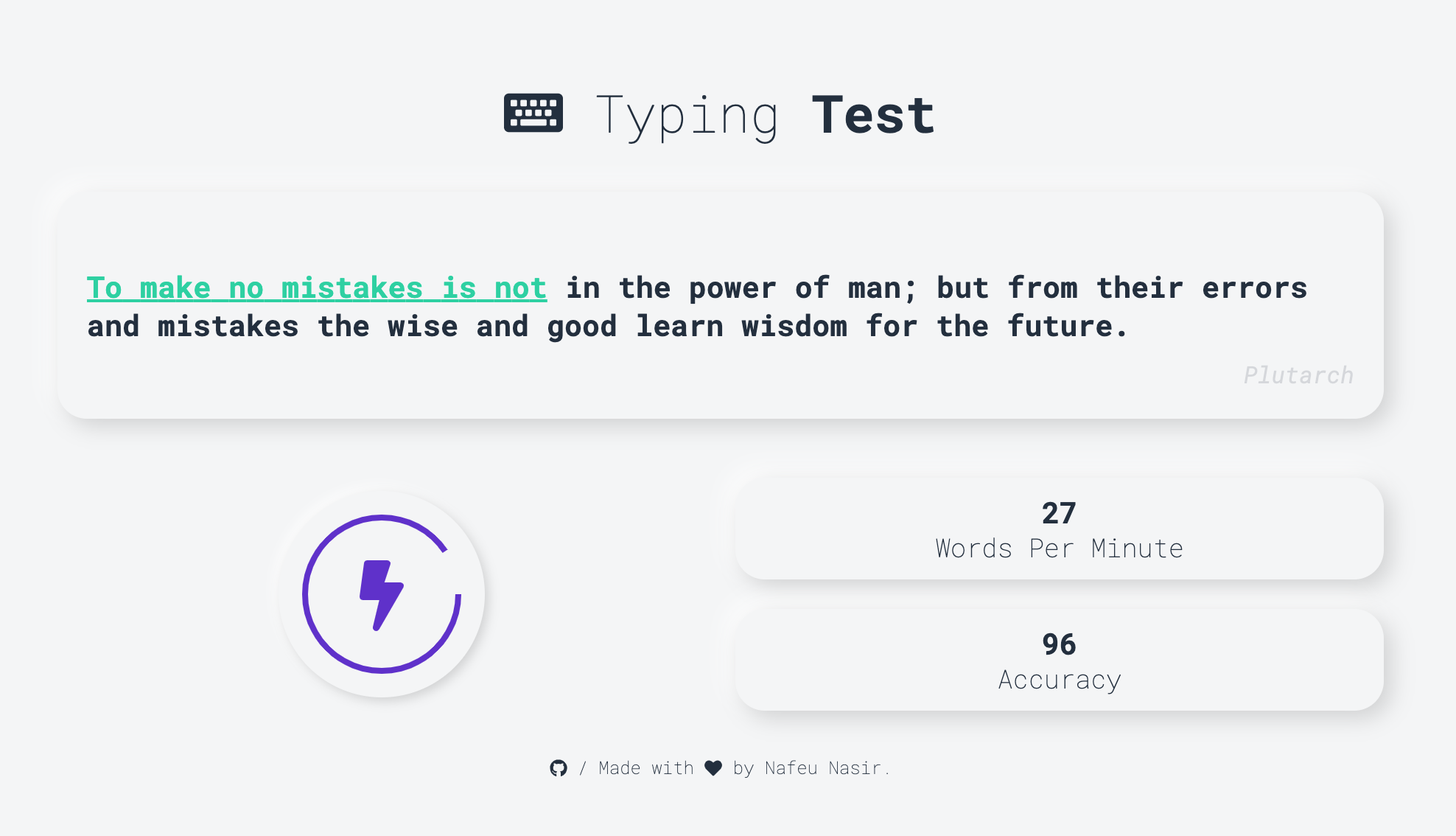 Typing Test By Nafeu