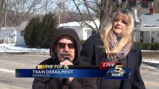 Reporter interrupted during live broadcast