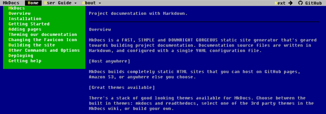 MkDocs Bootstrap386