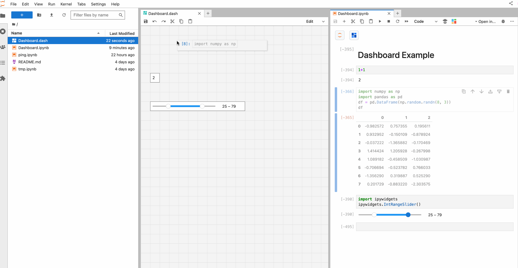 Jupyter Dashboard Editor