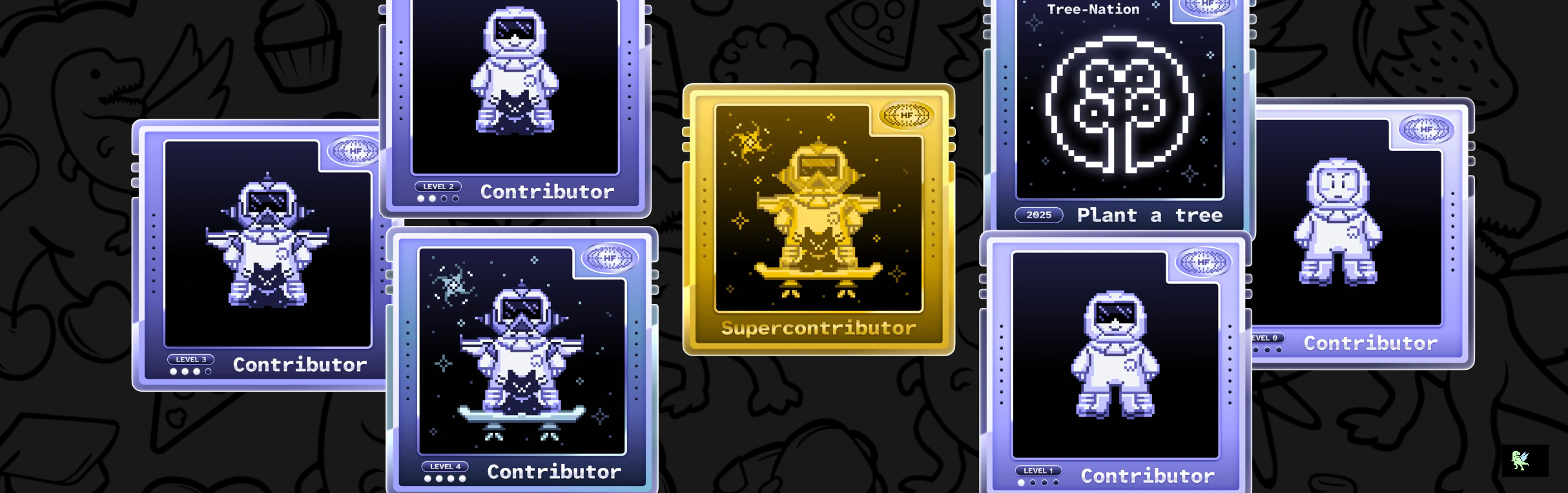 An image of @prathamez's Holopin badges, which is a link to view their full Holopin profile