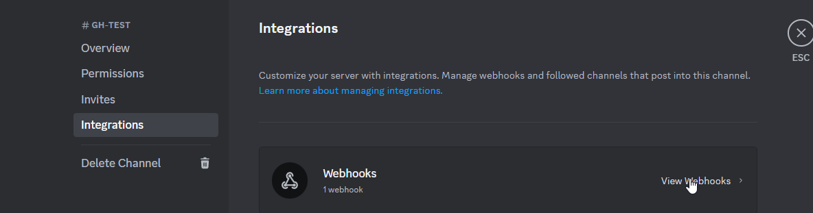 View Webhooks