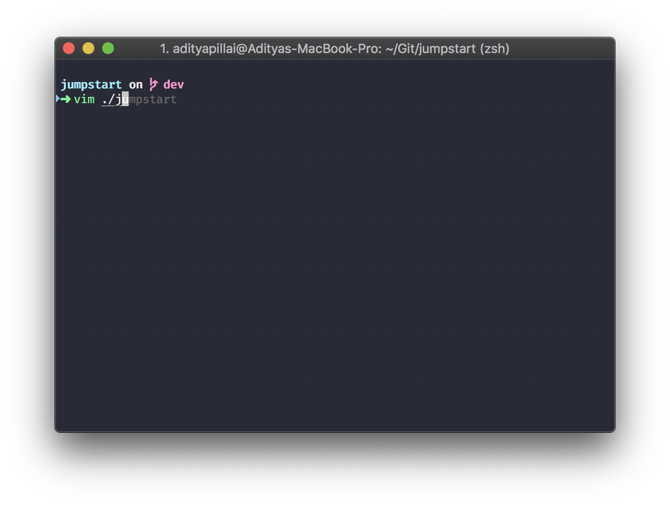 Screenshot of my Shell