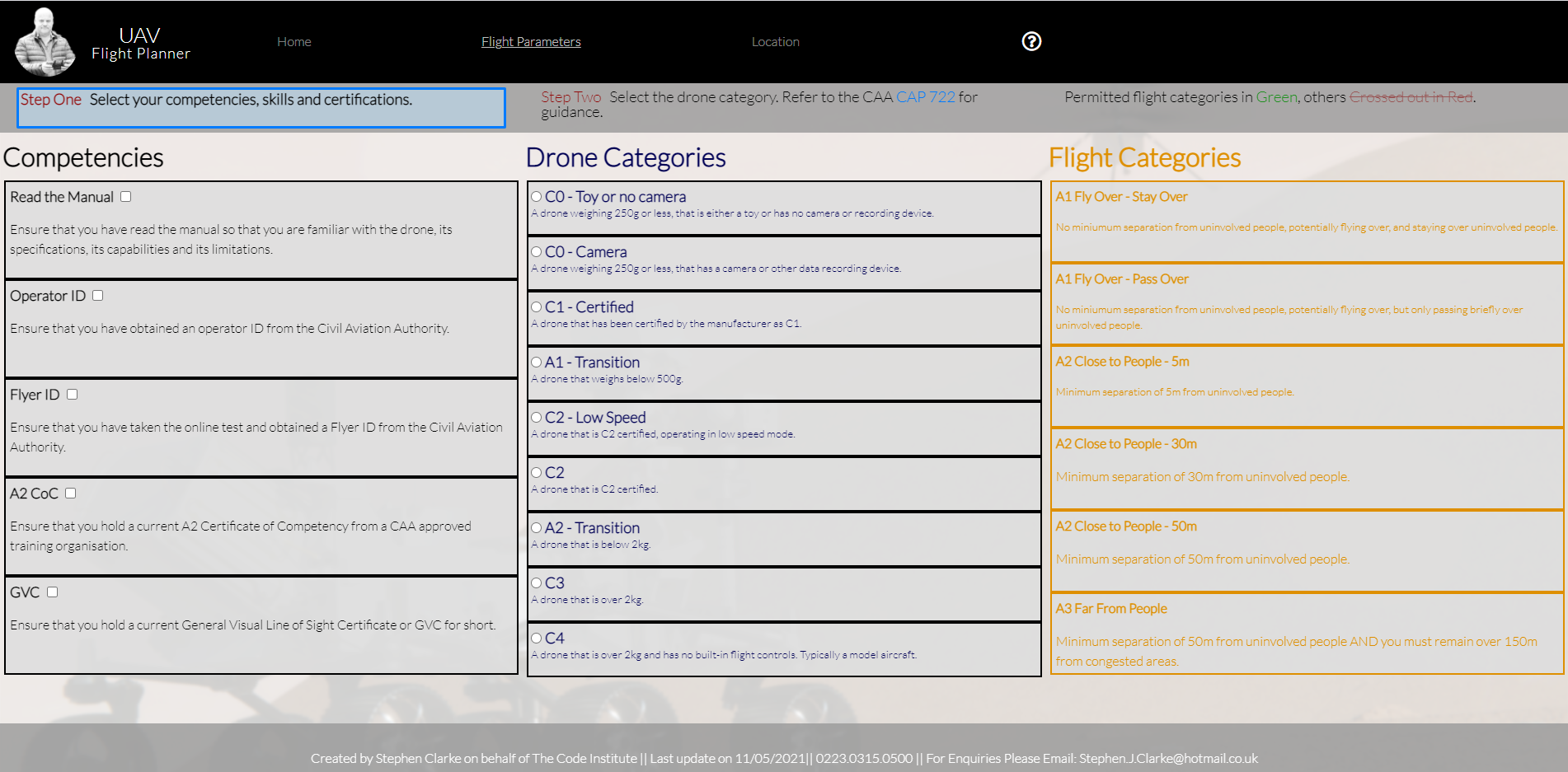 Desktop Flight Parameters