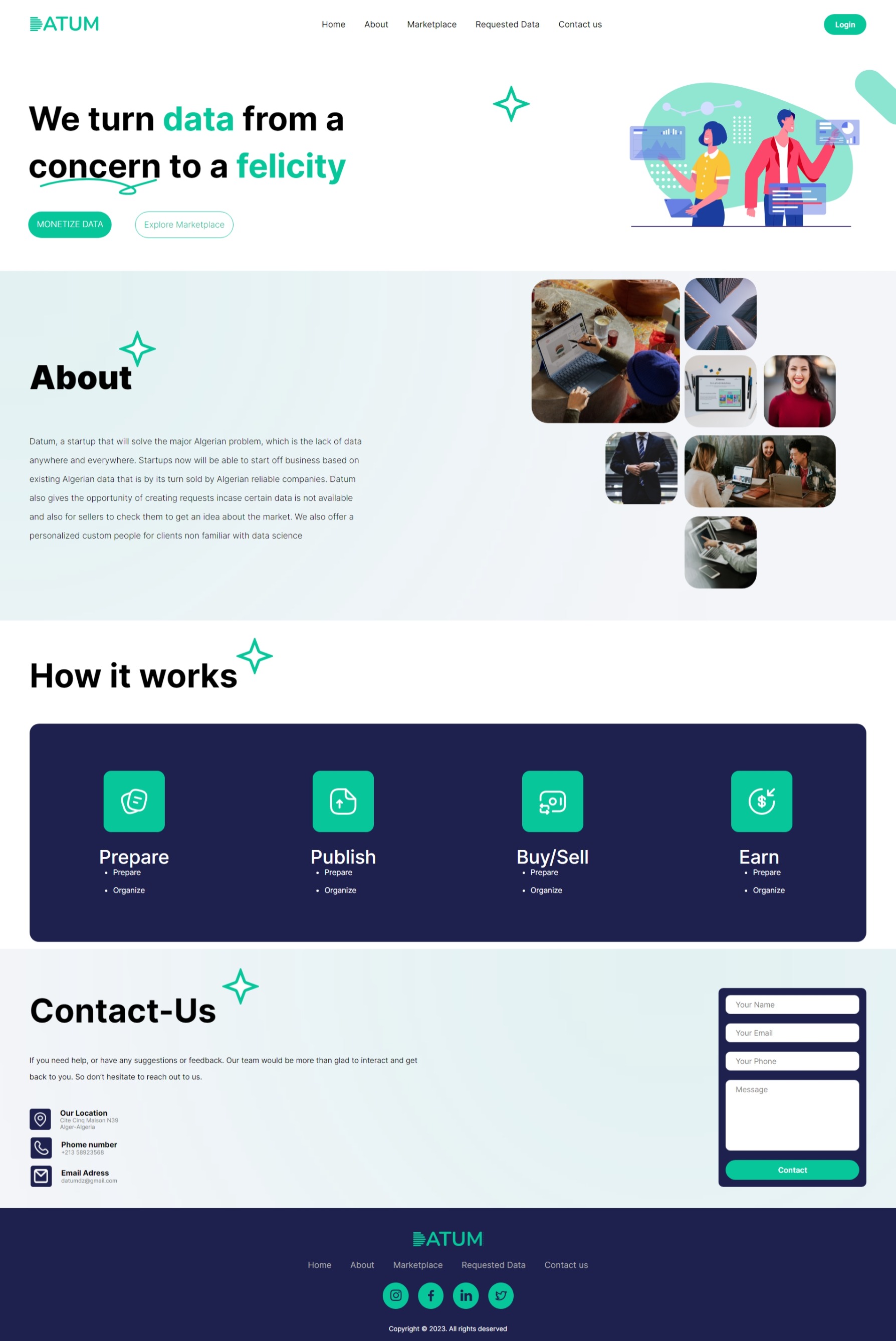 Landing page