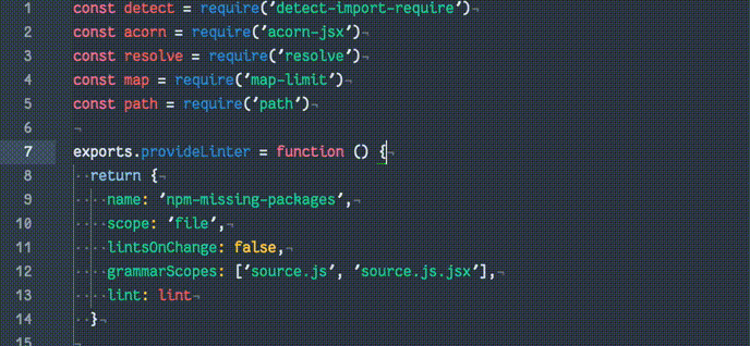 linter-npm-missing