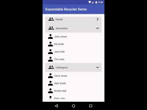 Expandable Recycler View