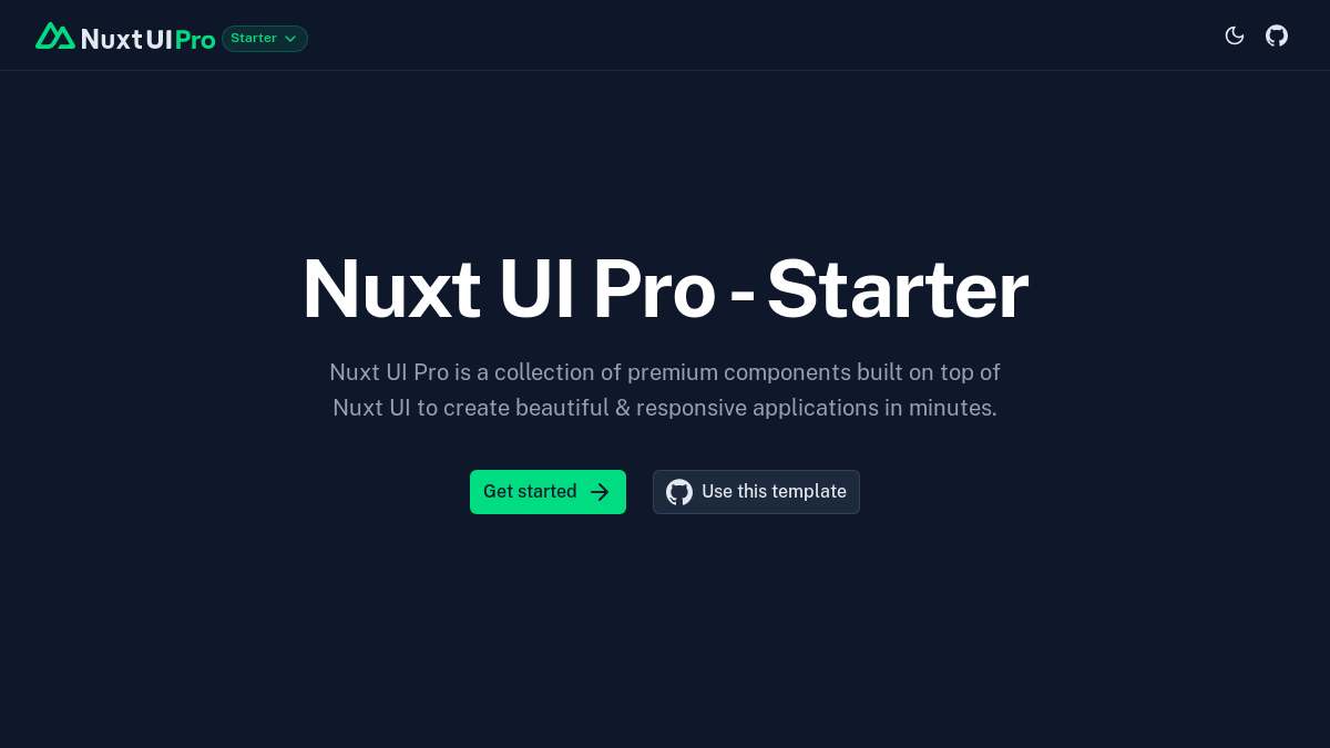 Nuxt Starter Template