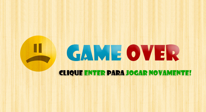 game over screen