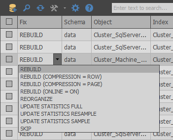 SQL Index Manager - Indexes