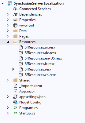 Syncfusion Blazor resource files