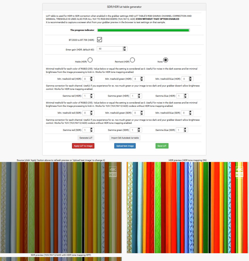 LUT generator