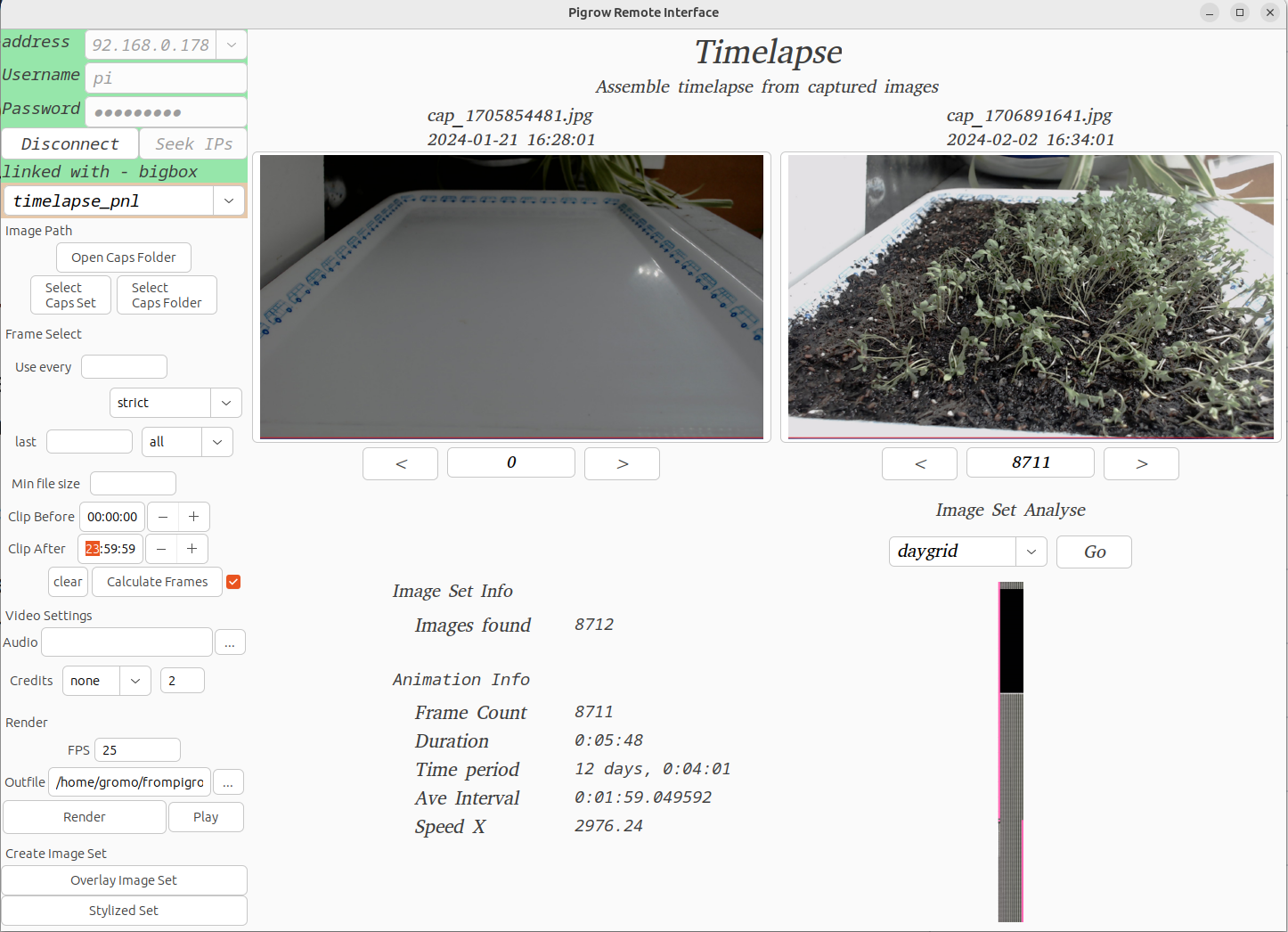 The Timelapse Tab