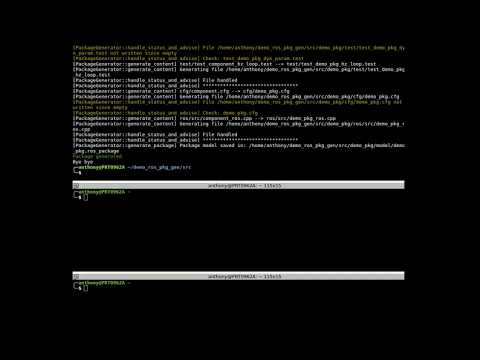 ROS Package Generator demo