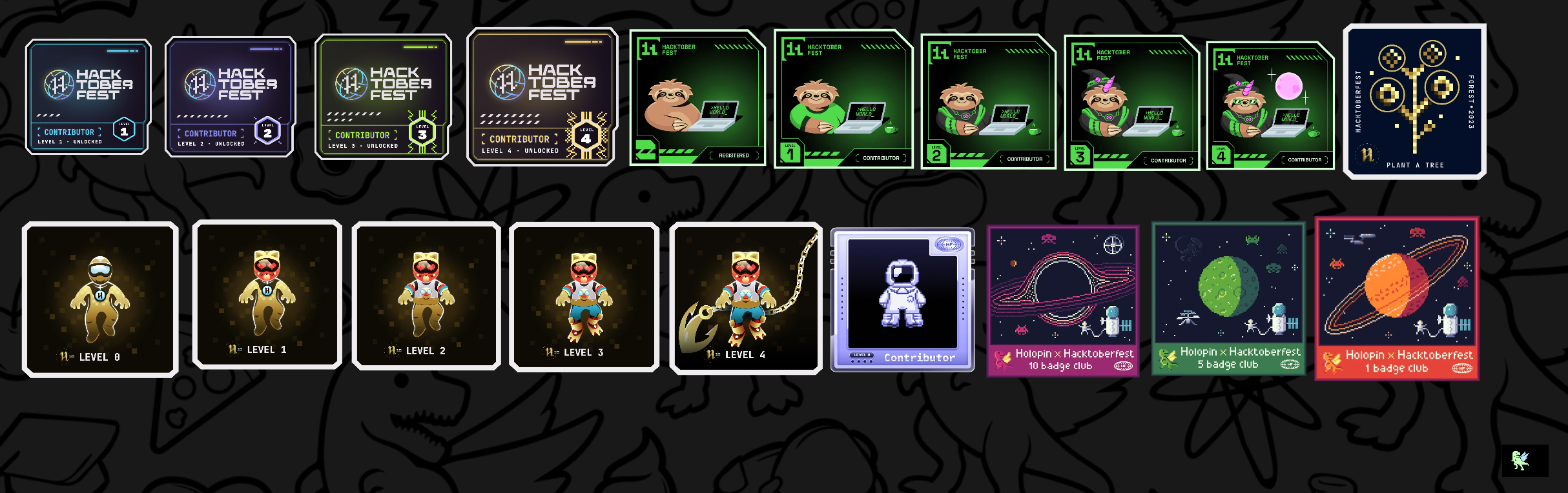 An image of @abhrajit2004's Holopin badges, which is a link to view their full Holopin profile