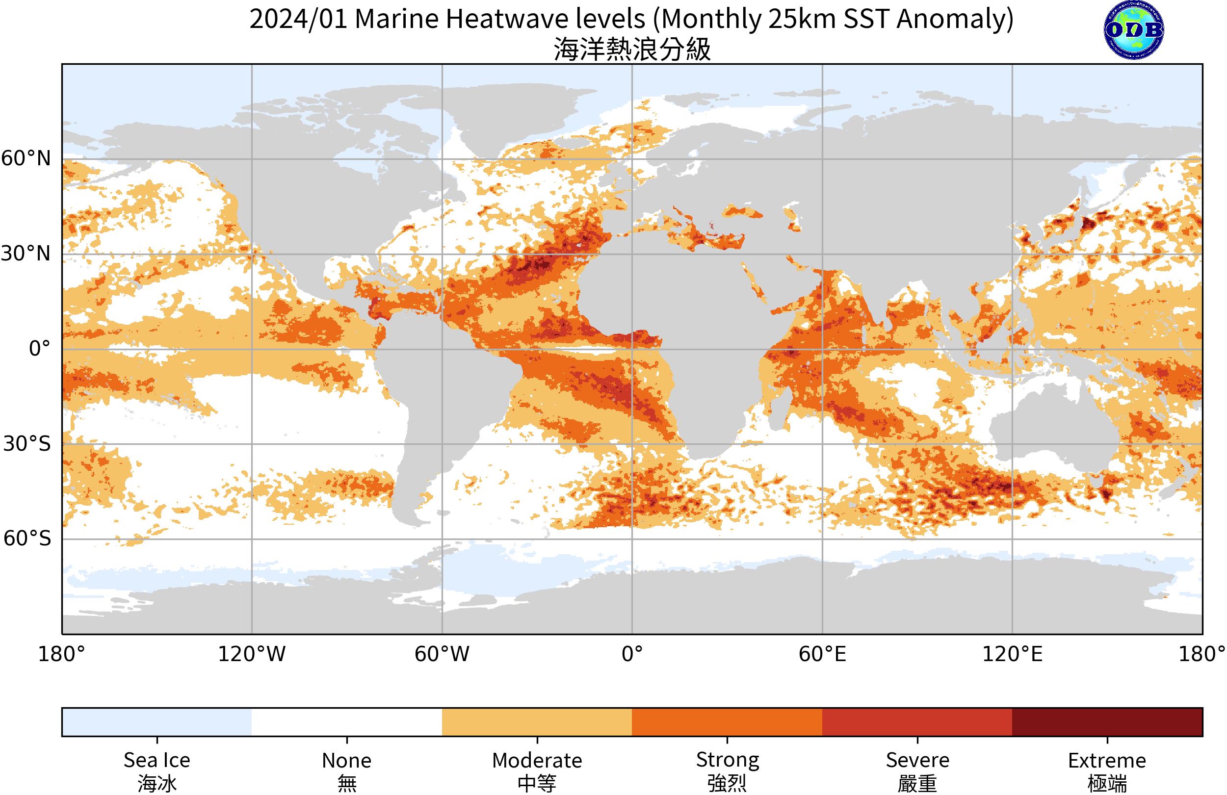 Marine Heatwaves level 202401