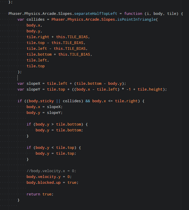 A screenshot of some JavaScript using the Darya syntax theme