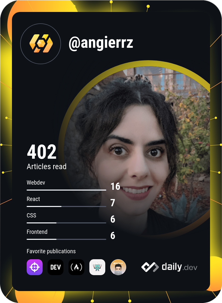 Angie Rodriguez's Dev Card