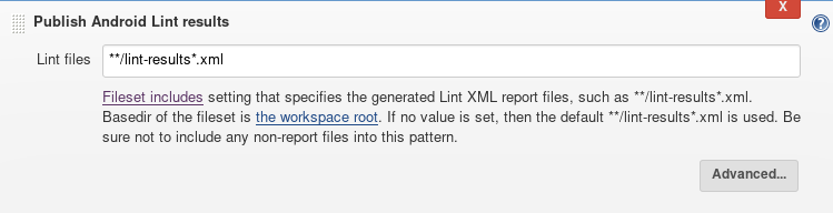 image showing android lint config