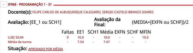 Nota na Cadeira