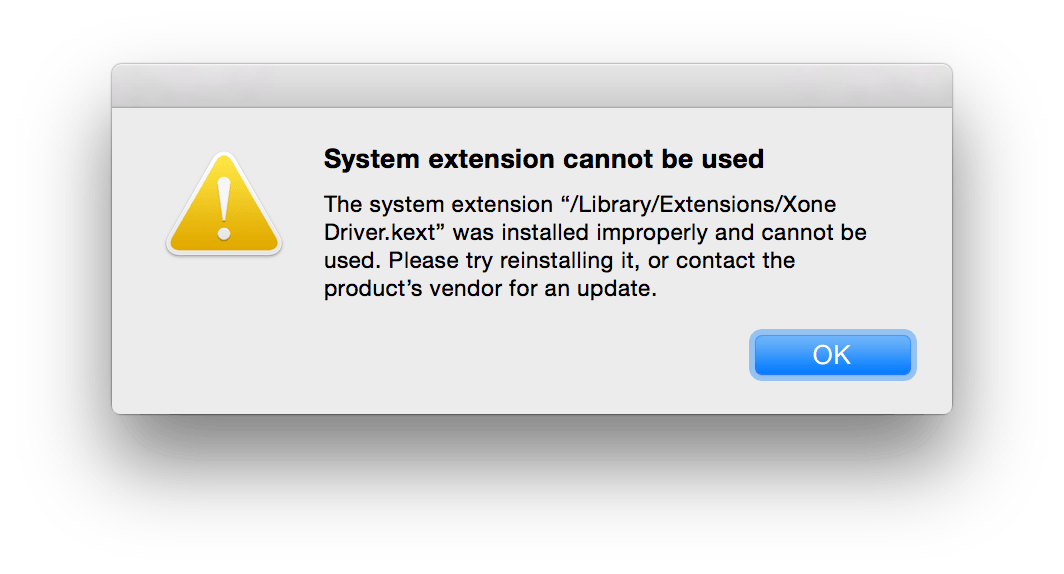 Yosemite kext signature alert