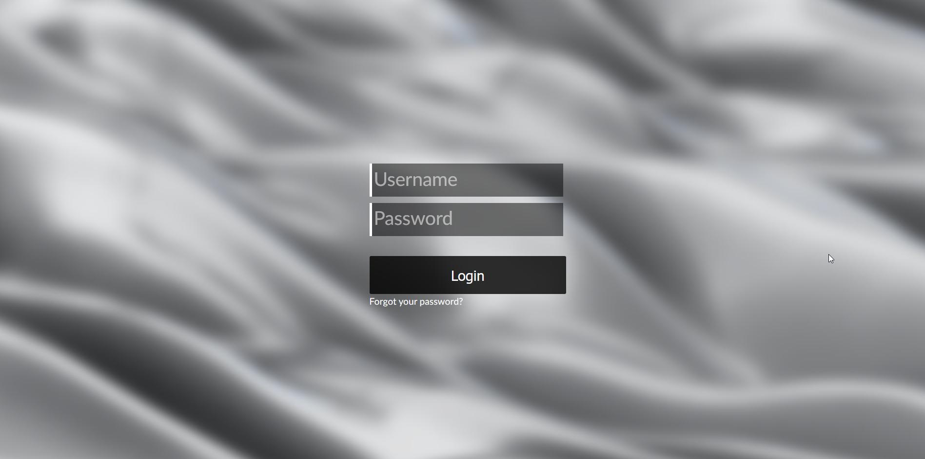 login screenshot