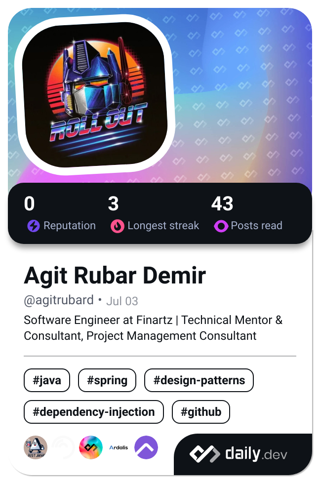 Agit Rubar Demir's Dev Card