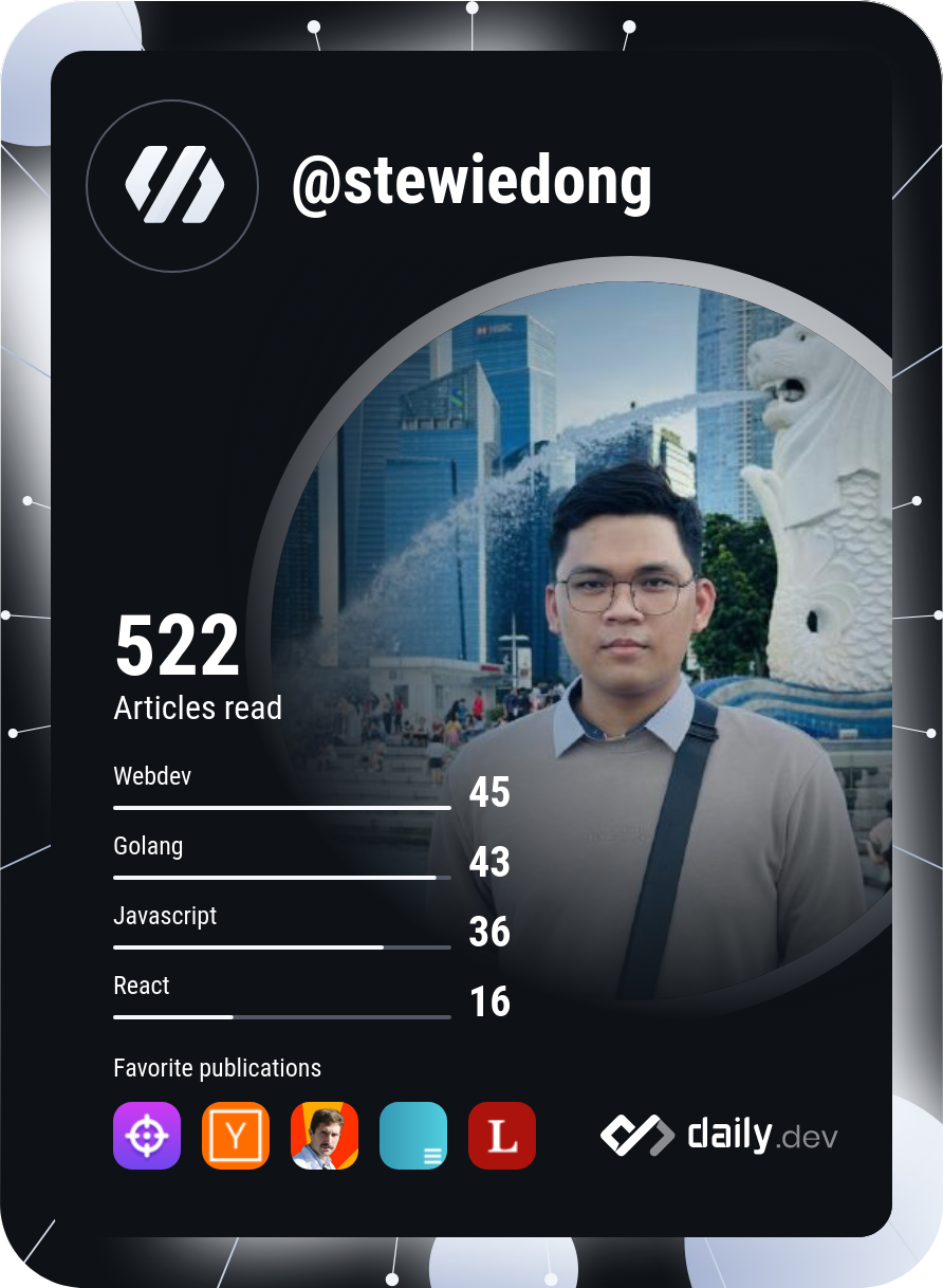 Stewie Dong's Dev Card