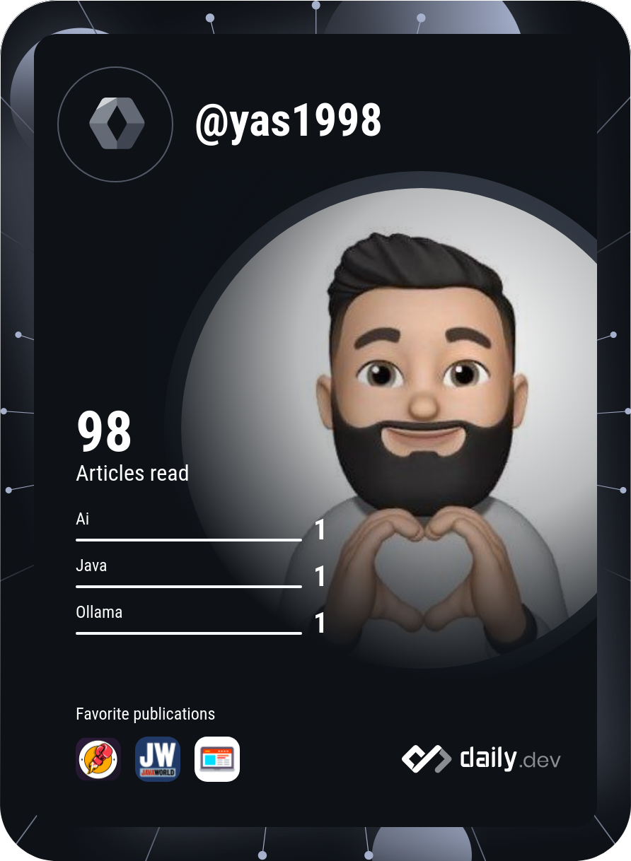 Yasar Nazzarian's Dev  Card