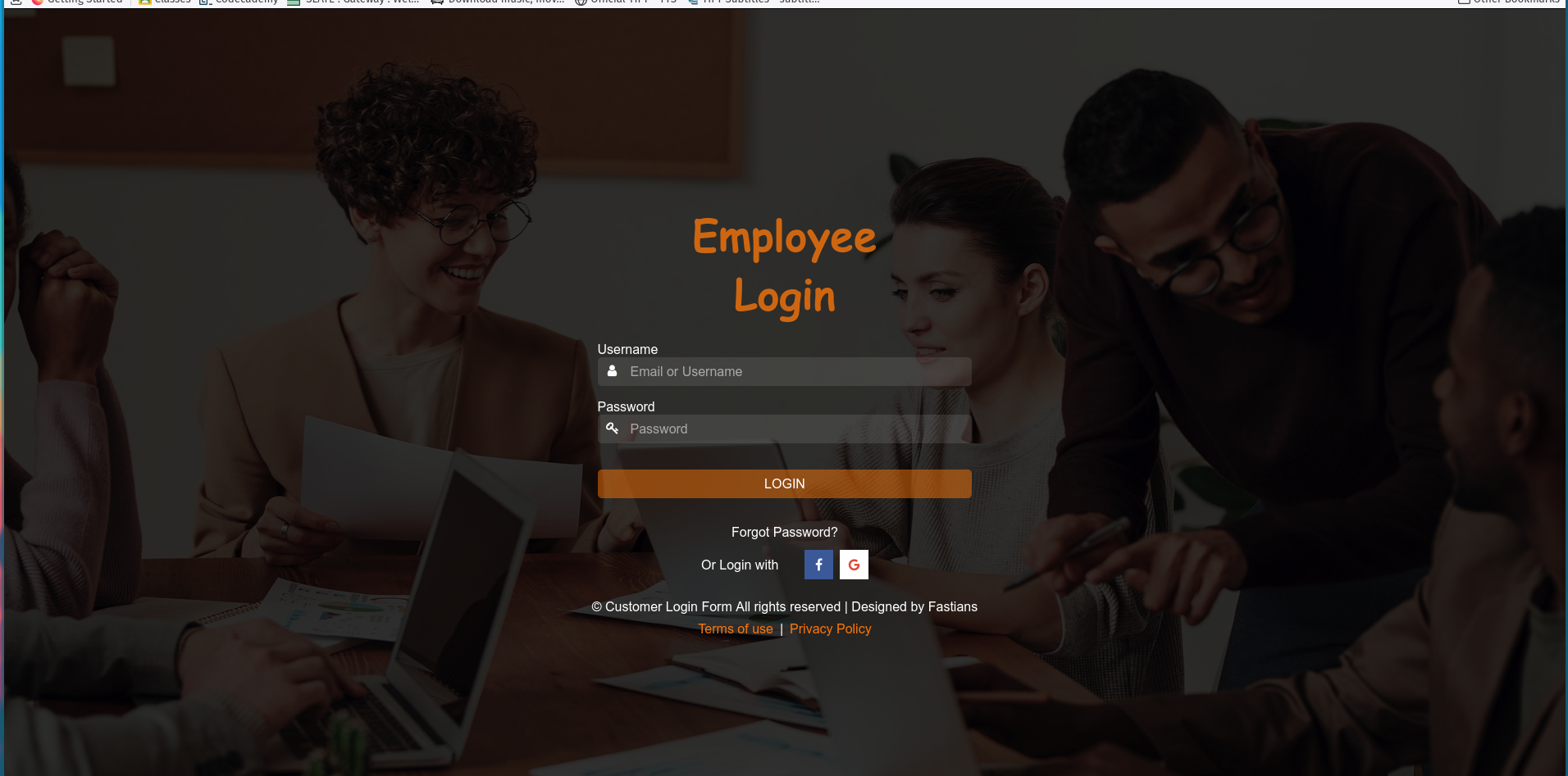 Login Page