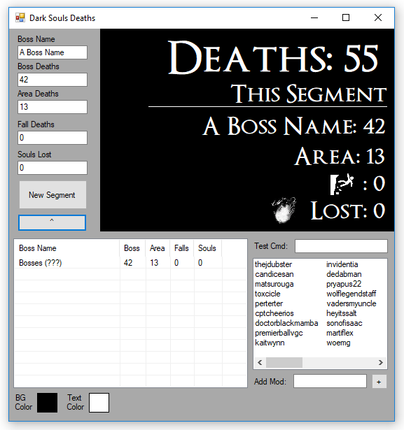 Screenshot of Software