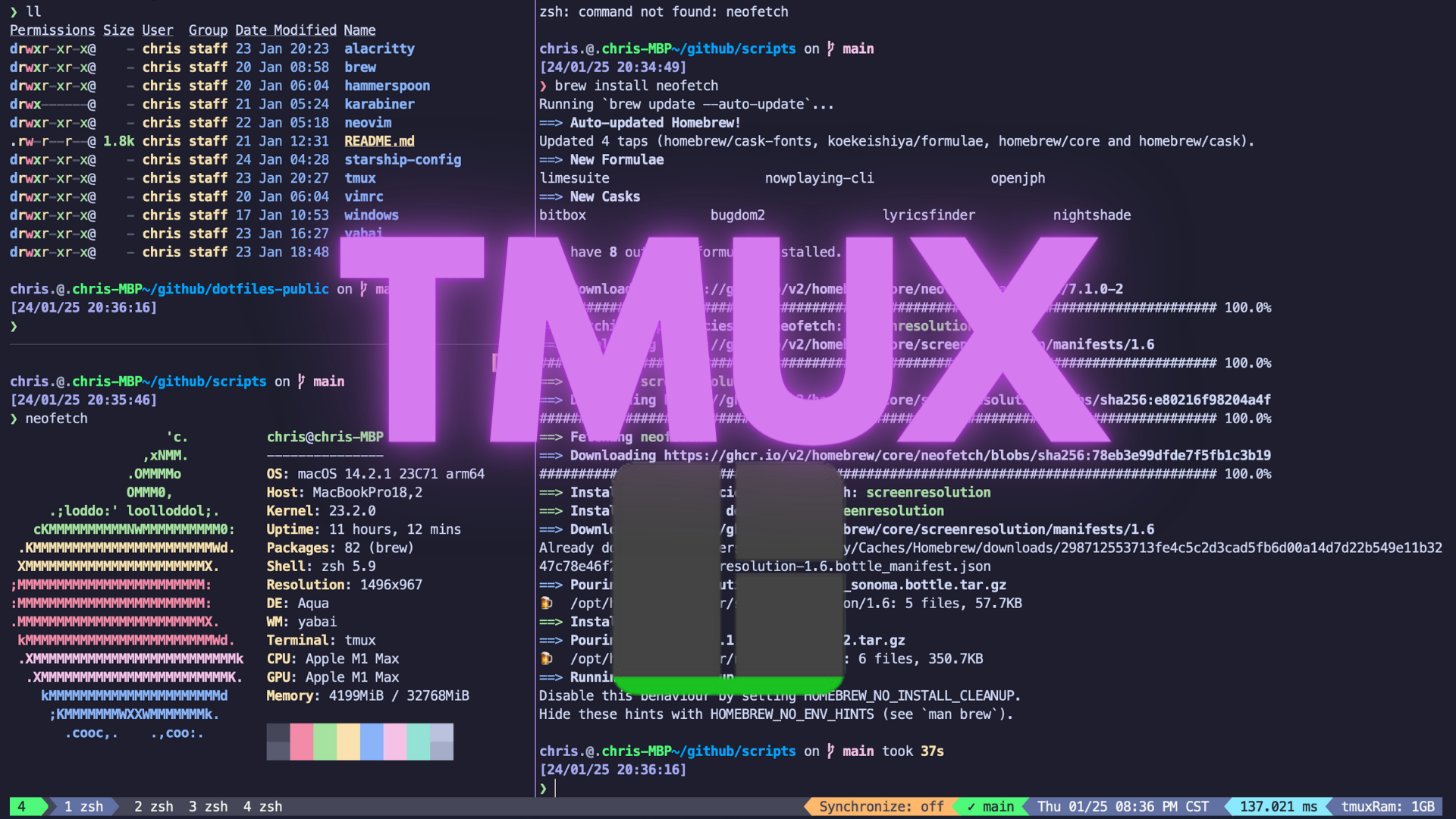 08 - What is tmux and how to use it in macOS