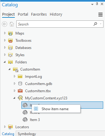 Custom Item Context Menu