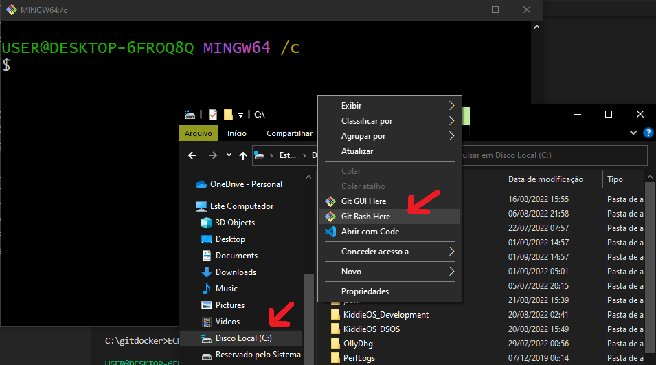 Abrindo o Git Bash