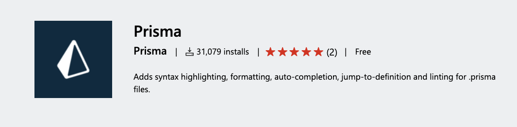 Prisma Extension for VS Code