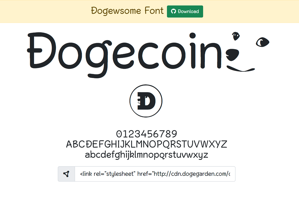 Ðogewsome Font for Ðogecoin