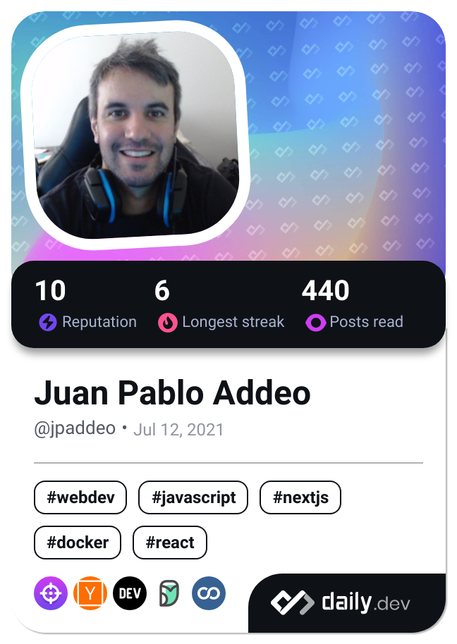 Juan Pablo Addeo's Dev Card