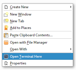 Opening terminal