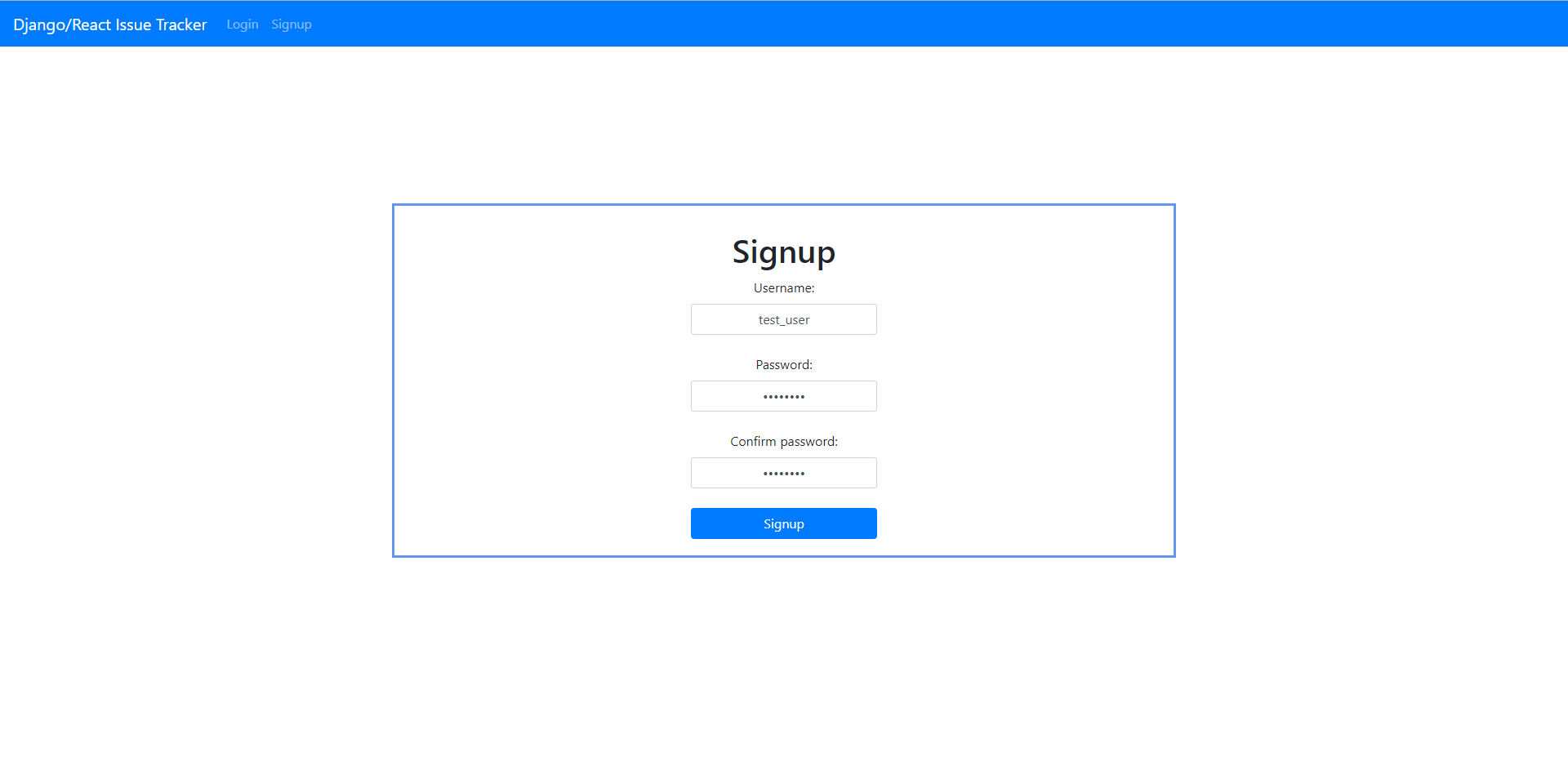 Signup Page