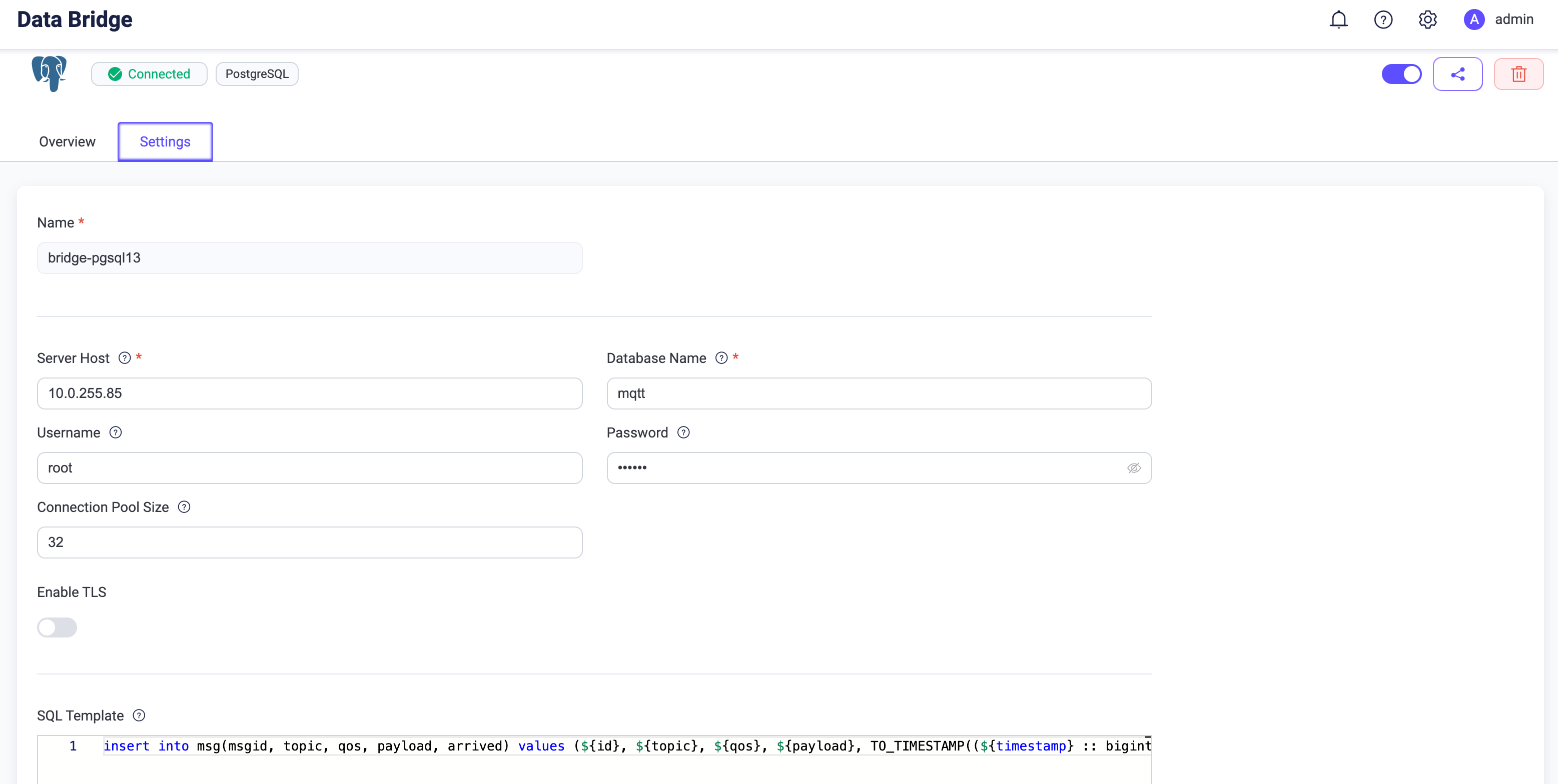 PostgreSQL Bridge 1