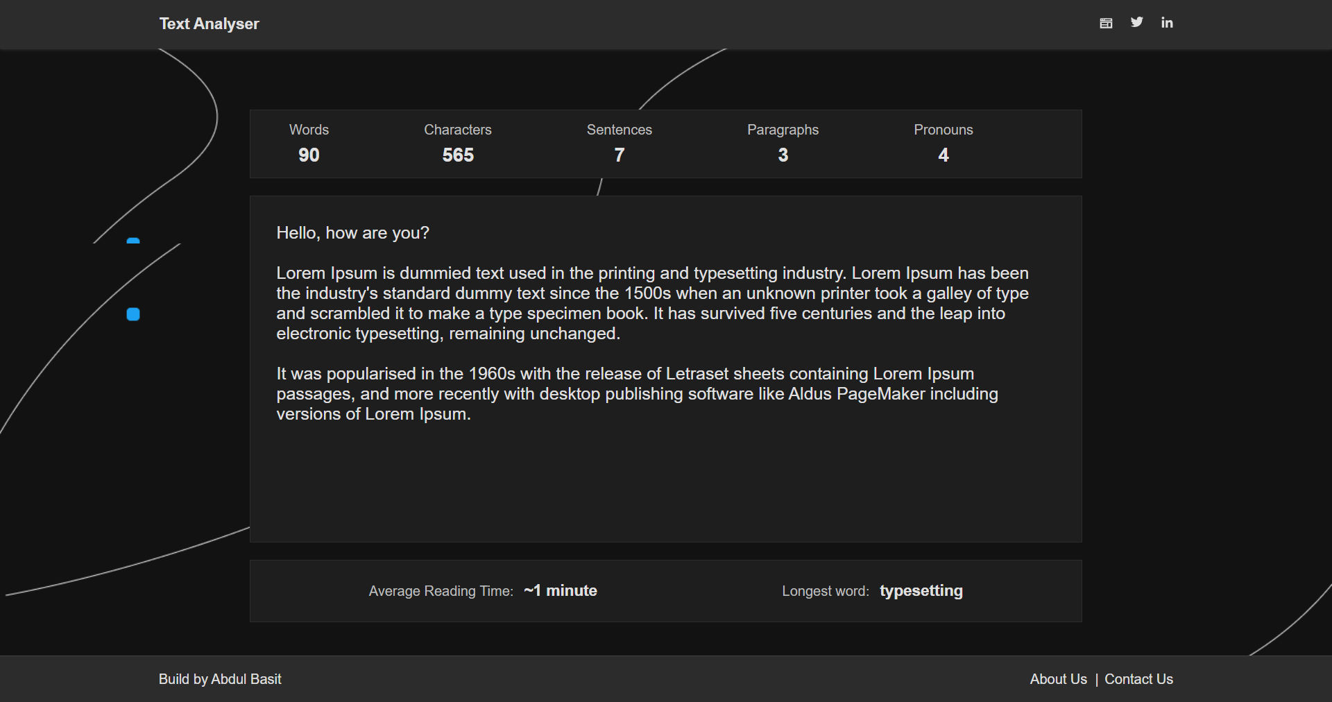 word sentences counter tool