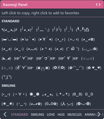 GitHub - mayudev/kaomoji-panel: A picker for kaomoji, Japanese