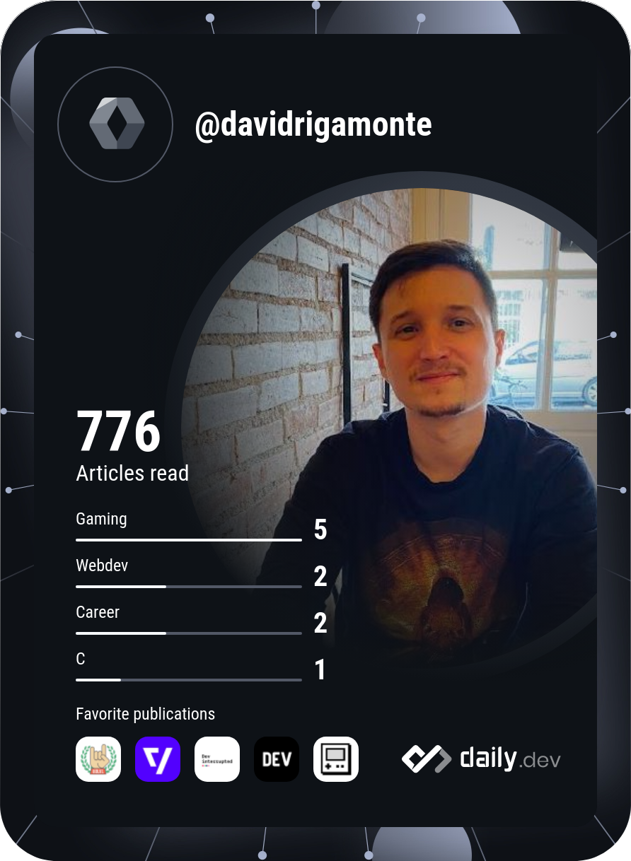 David William Rigamonte's Dev Card