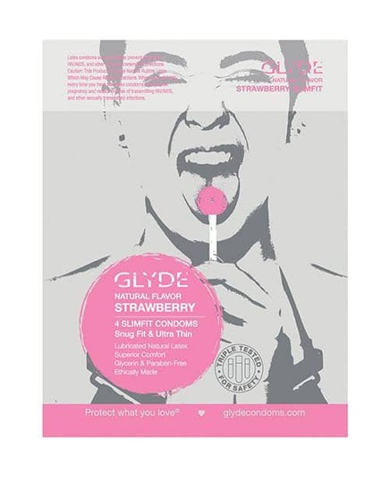 glyde-organic-strawberry-flavored-condoms-4-pack-1