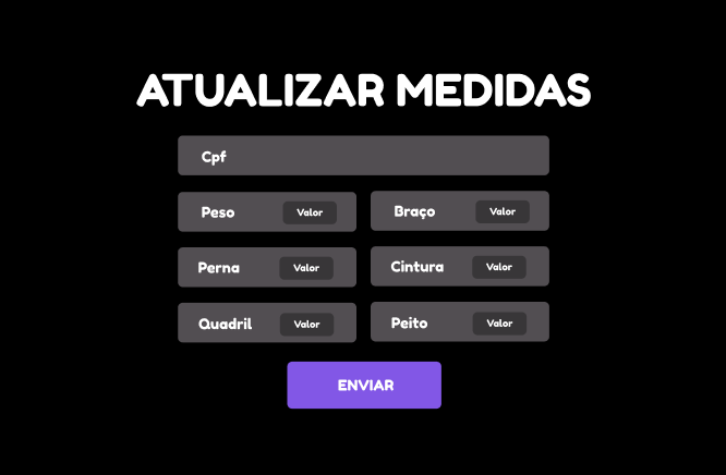 Tela de aturalização de medidas