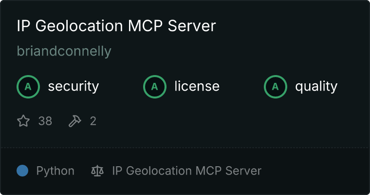 IP Geolocation Server MCP server