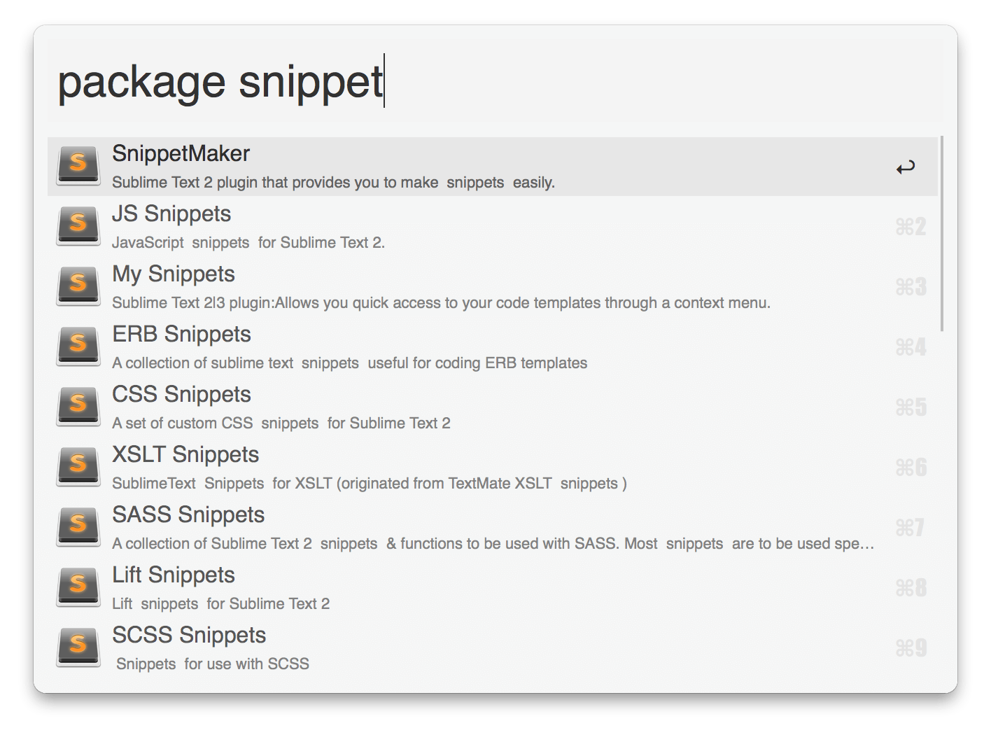 Search Package Control