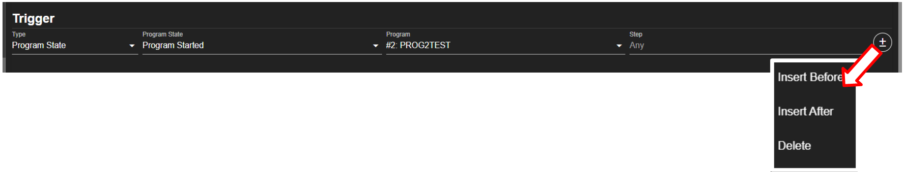 Inserting additional trigger type