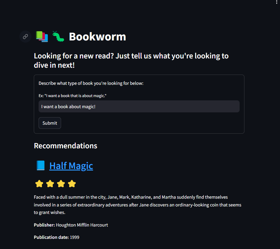 Bookworm page